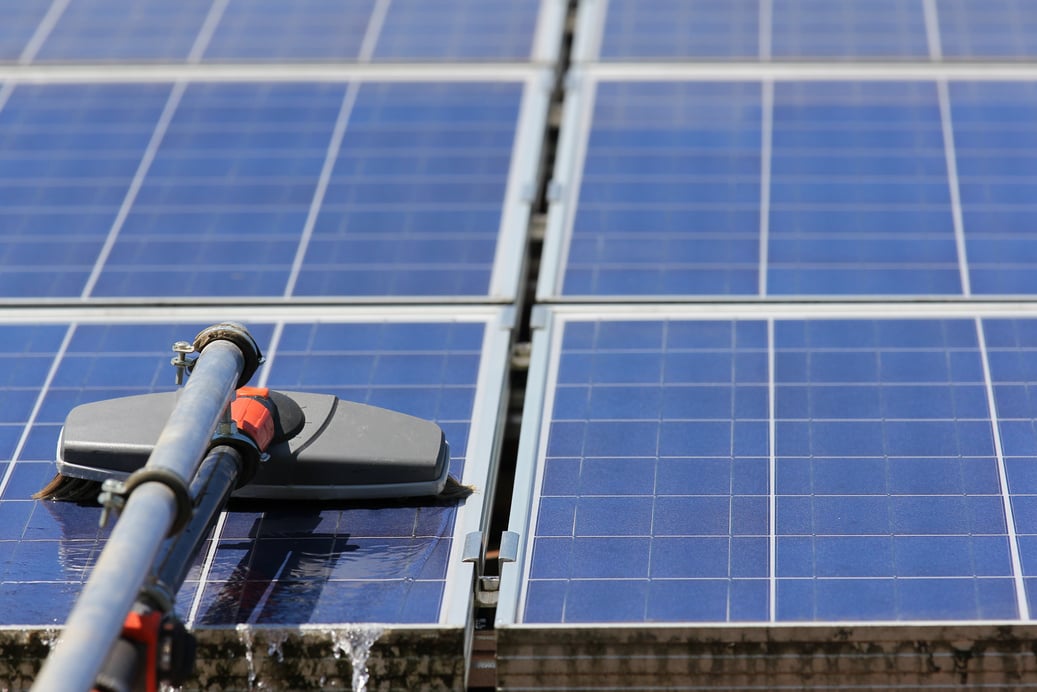 Cleaning solar panels